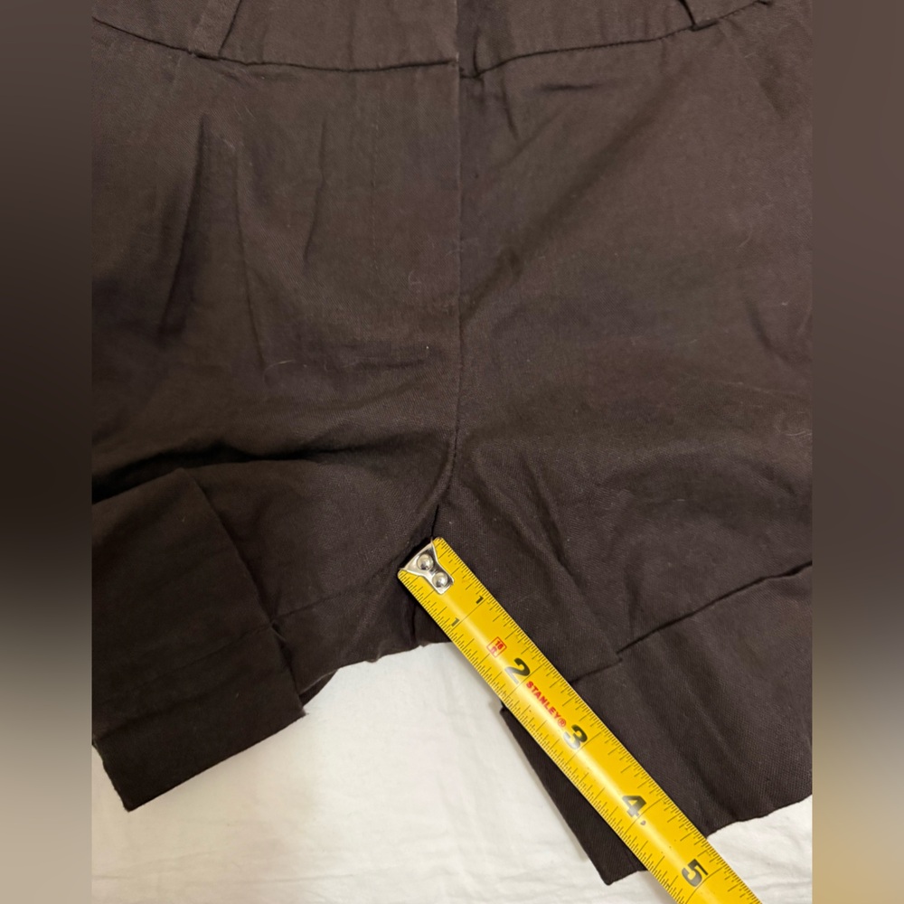Old Money Willi Smith Chocolate Brown Mid/High Waist Linen Shorts Sz 6 - Picture 6 of 8